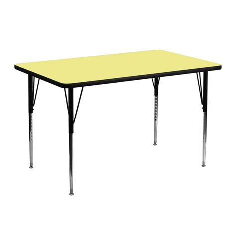 Classroom Flash Rectangular Tables 24w X 48l Rectangular Thermal Laminate Activity Table