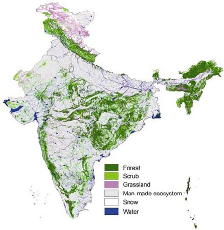 Forest cover of India. | Download Scientific Diagram