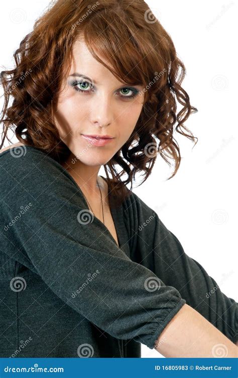 Beautiful Young Woman Making Eye Contact Stock Image Image Of Model