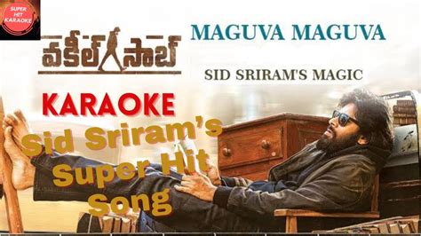 Maguva Maguva Song Karaoke With Female Chorus Vakeel Saab Songs