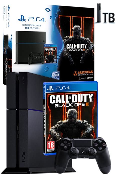 Sony Playstation 4 1tb With Call Of Duty Black Ops 3 Ps4 Game Bundle