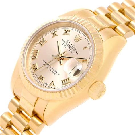 Rolex President Datejust Ladies 18k Yellow Gold Watch 179178 Swisswatchexpo