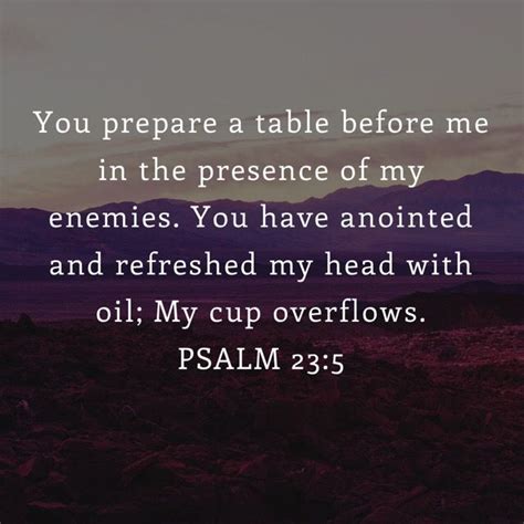 Psalms You Prepare A Table Before Me In The Presence Of My Enemies