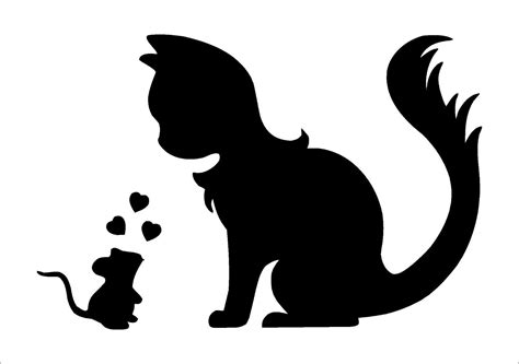 Cat And Mouse Stencil Available In A Variety Of Sizes A3 A4 A5 Or A6