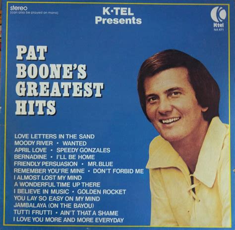 Pat Boone Pat Boone S Greatest Hits Vinyl Discogs