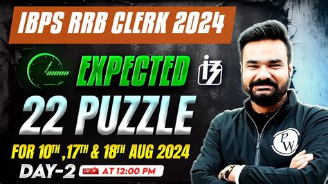 IBPS RRB CLERK 2024 Puzzle Reasoning RRB Clerk Most Expected