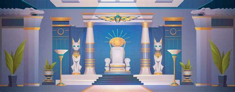 Antique Egyptian throne room interior 23864882 Vector Art at Vecteezy