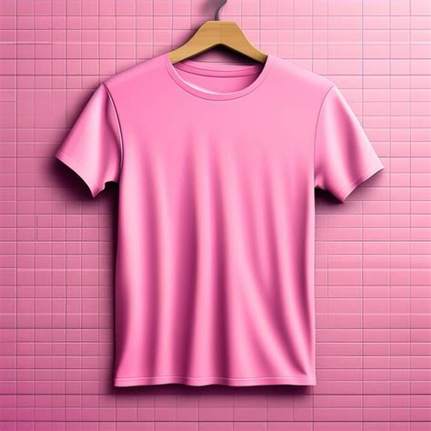 Premium Photo | Mockup clothing pink tshirt blank