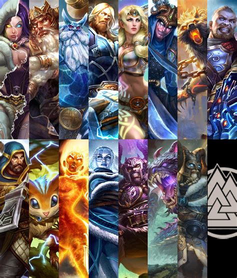 Collage Of All Gods In The Norse Pantheon Smite