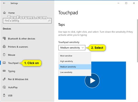 Adjust Touchpad Sensitivity in Windows 10 | Tutorials