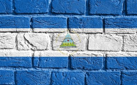 Bandeira Da Nicarágua Na Parede Foto Premium