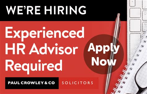 HR Advisor Required Paul Crowley Co Solicitors