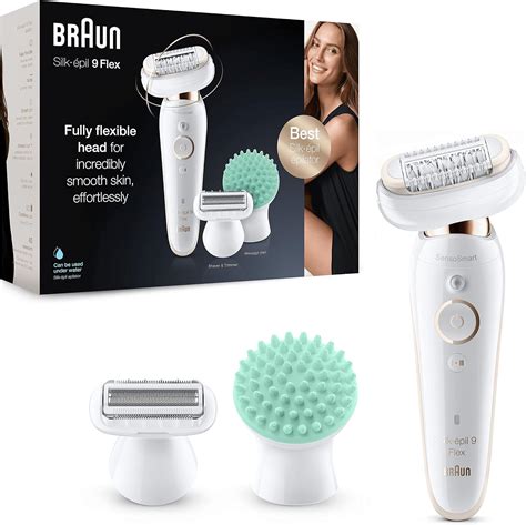 Braun Silk-épil 9 Flex Épilateur Électrique Femme avec Tête Souple pour ...