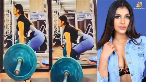 Bigg Boss Yashika Anands Deadly Weight Lifting Workout Shorts Youtube