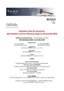 AGI ROMA 5 GIUGNO 2018 Convegno Il Giudizio Civile Di Cassazione