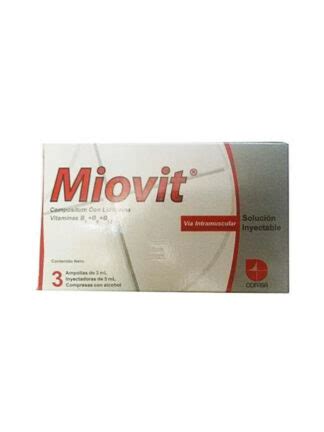 Comprar Miovit Complejo B con Lidocaina Solución Inyectable Kit 3 ml