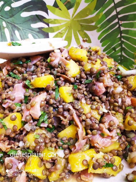 SALADE DE LENTILLES SAUMON MANGUE Stéphanie TURPEAU