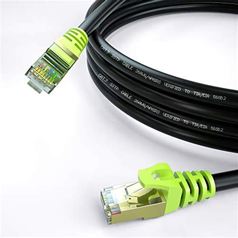 Outdoor Cat 7 Ethernet Cable 250ft 26AWG Heavy Duty Cat7 Networking