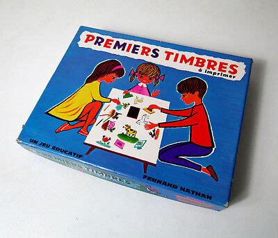 ancien jeu Fernand Nathan premiers timbres à imprimer Vintage eBay