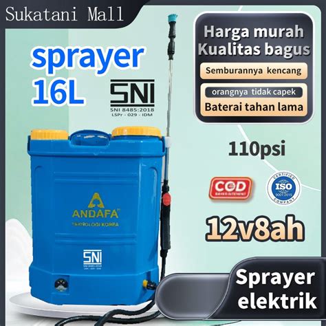 Jual SPRAYER ELEKTRIK ANDAFA 16 LITER SNI Alat Semprot Tanaman