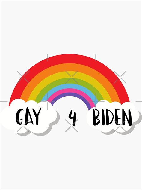 Gay For Biden 2020 LGBT LGBTQ Rainbow Gay Pride Sticker For Sale By