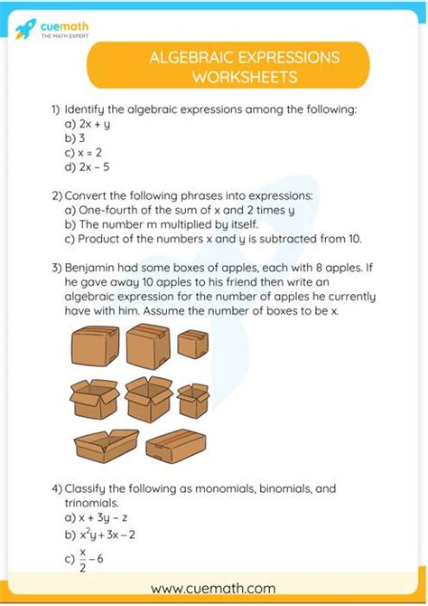 Algebraic Expressions Worksheets For 5th Grade