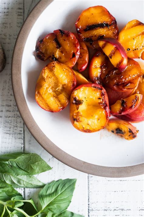 Grilled Peach Bruschetta An Easy Summer Appetizer Vegan Option