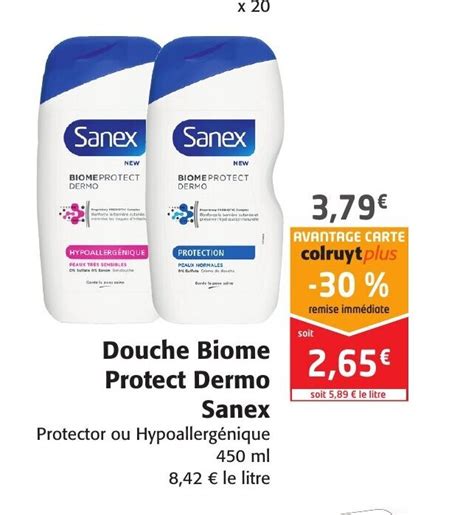 Promo Douche Biome Protect Derm Sanex Chez Colruyt