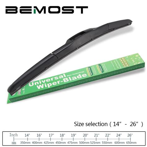 BEMOST Universal U Type Car Wiper Blade 14 16 17 18 19 20 21 22 24 26