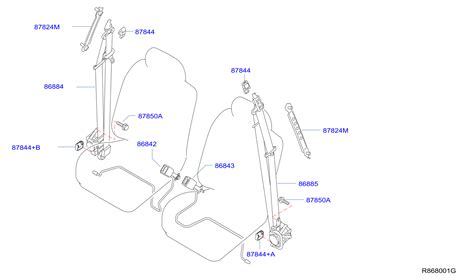 2014 Nissan Pathfinder Seat Belt Lap And Shoulder Belt Left Front