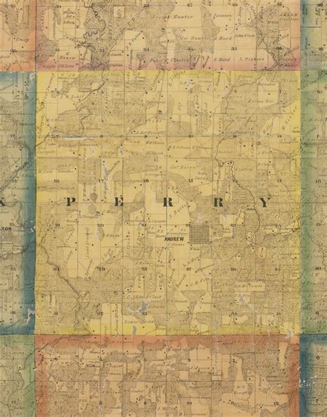 Perry Iowa 1867 Old Town Map Custom Print Jackson Co OLD MAPS