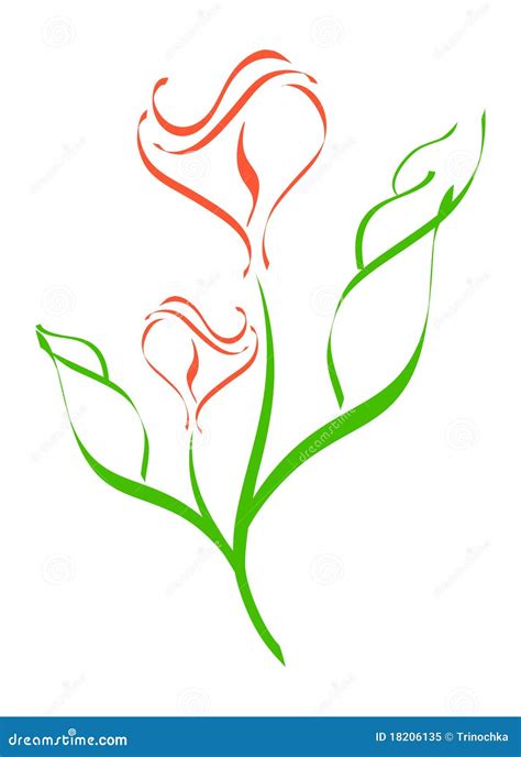 Flower Silhouette Isolated On White Background Stock Vector Illustration Of Graphic Beautiful