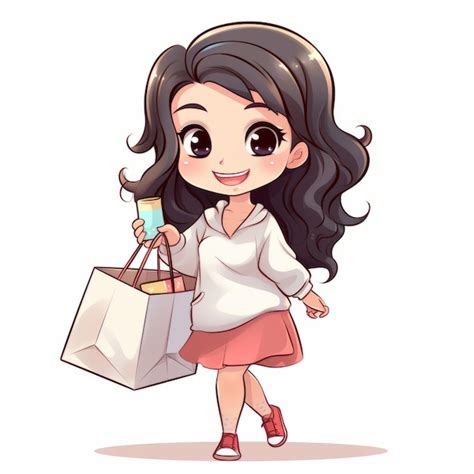 premium ai image  delightful shopping experience young woman