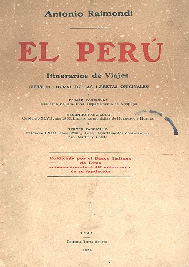 El Per Itinerarios De Viajes Versi N Literal De Libretas Originales