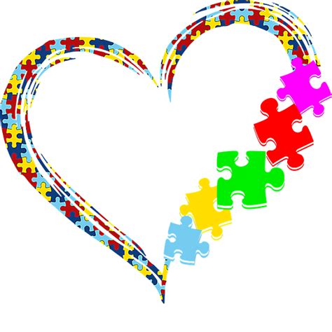 Autism Awareness Love Heart Puzzle Piece T Greeting Card By Drew Bogan