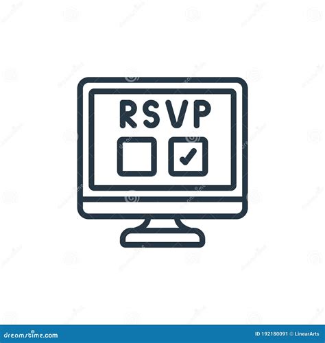 Rsvp Icon Vector From Event Management Concept Thin Line Illustration