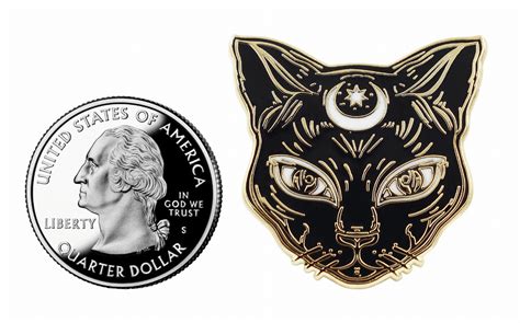 Luna The Black Cat Enamel Cat Pin