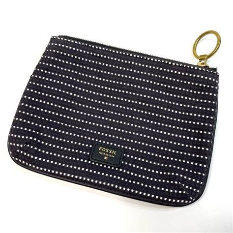 Fossil Bags Fossilblack White Polka Dot Zipper Pouch Poshmark