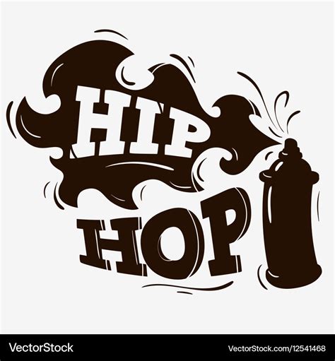 Hip Hop Label Design With A Spray Balloon Vector Image