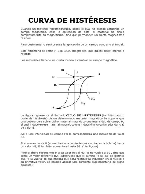 Curva De Histéresis Pdf Histéresis Magnetismo