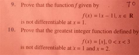 Prove That The Function F Given Byf X X Xris Not Differentiabl