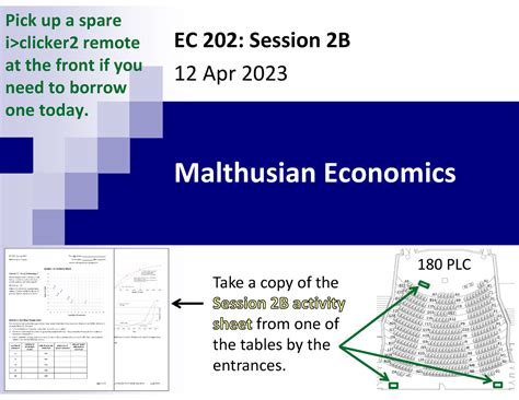 EC 202 Session 02B Malthusian Economics Annotated Malthusian