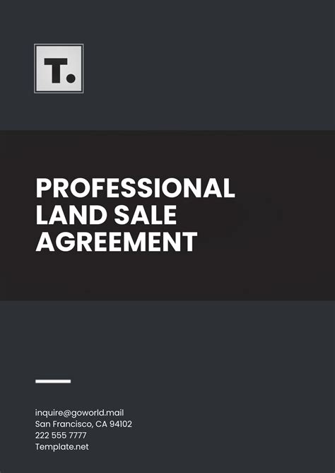 Simple Land Sale Agreement Template - Colomboalumni.org