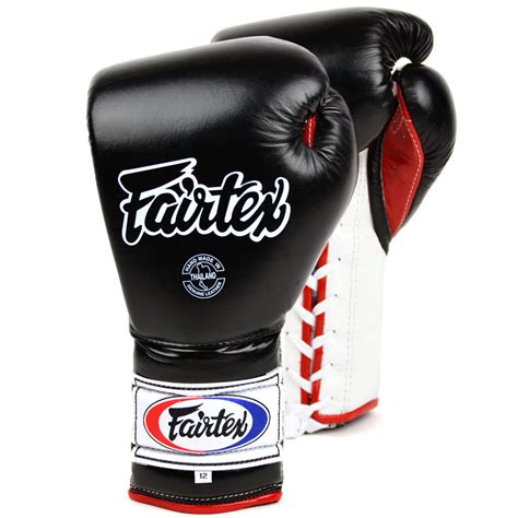 Fairtex BGL7 12oz Black Mexican Lace Up Boxing Gloves | TBG