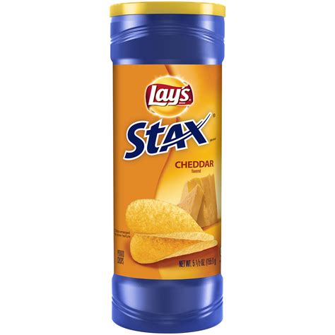 Lay's Stax Potato Chips Cheddar 5.5oz Can | Garden Grocer