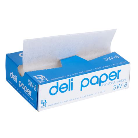 Box Of 500 Durable Packaging 8 X 10 3 4 Interfolded Deli Wrap Wax Paper