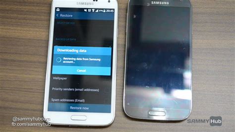 Using Samsung Account To Wirelessly Transfer Messages Call Logs To