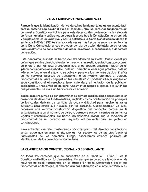 De Los Derechos Fundamentales Pdf