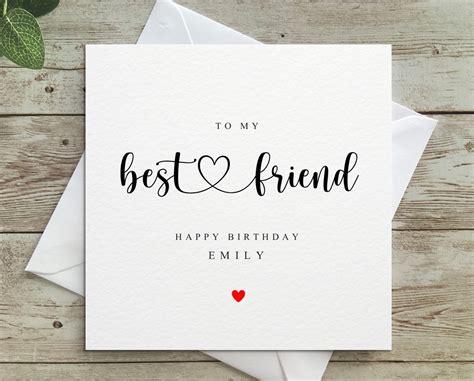 Personalised Best Friend Happy Birthday To My Best Friend Etsy Uk