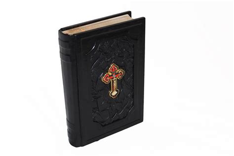 Подарочная книга в кожаном переплете "Библия с индексами" ручной работы ...